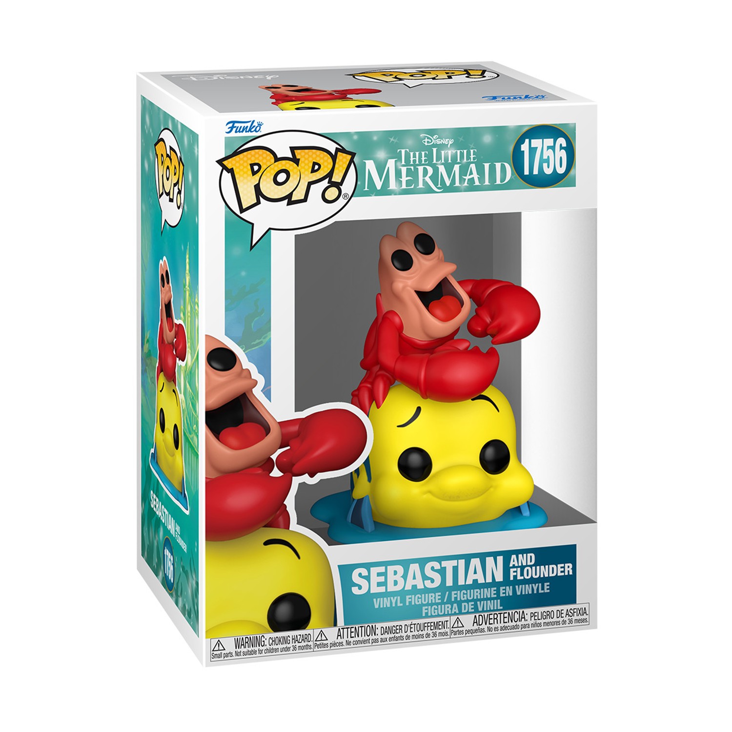 Funko Pop! Disney: The Little Mermaid - Sebastian &Amp; Flounder #1756 Vinyl Figure