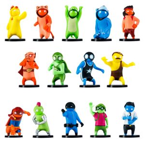 P.M.I. Gang Beasts Collectible Figures – 5 Pack -including 1 rare hidden character (S1) (Random) (GB2040)