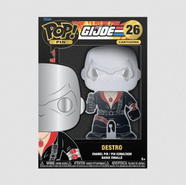 Funko Pop! Cartoons Pin: GI Joe – Destro #26 Large Enamel Pin (GIJPP0003)