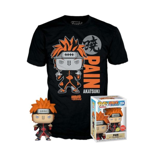 Funko Pop! & Tees (Adult): Naruto Shippuden - Pain (PU/Glows in the Dark) Vinyl Figure and T-Shirt (M)