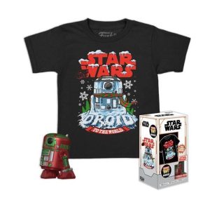 Funko Pocket Pop! & Tee (Child) Disney: Star Wars - Holiday R2-D2 (Metallic) Vinyl Figure & T-Shirt (L)