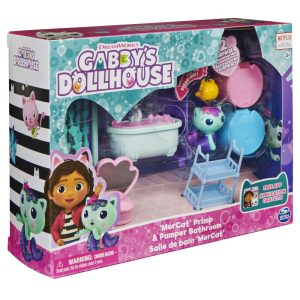 Spin Master Gabbys Dollhouse: MerCat Primp  Pamper Bathroom Deluxe Room Set (6062036)