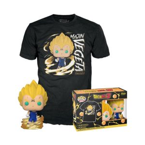 Funko Pop! & Tees (Adult): Dragon Ball Z - Majin Vegeta (Glows in the Dark) Vinyl Figure and T-Shirt (S)