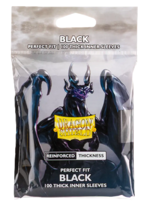 Dragon Shield Perfect Fit Thick Black Sleeves 100ct