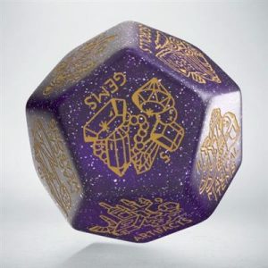 Q-Workshop Treasure Generator Die: Shimmering Purple & Gold
