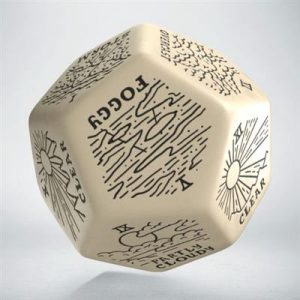 Q-Workshop Weather Generator Die: Beige & Black
