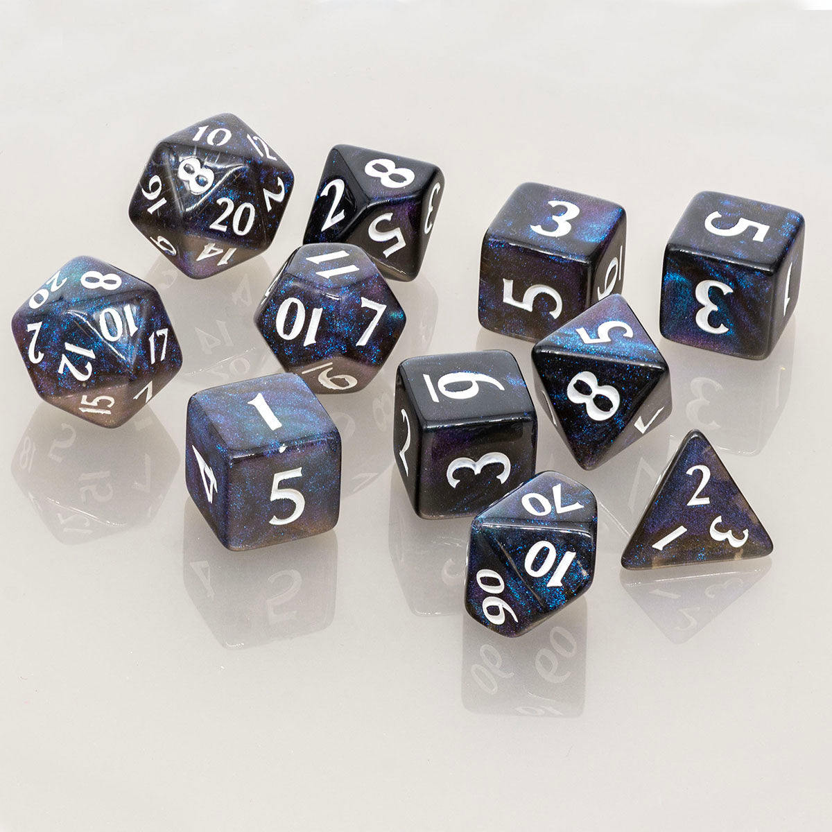 15561_Eclipse_11_Dice_JetBlack_spread_1200x.jpg Eclipse Acrylic RPG Dice Set (11ct) - Jet Black