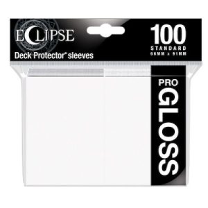 Ultra Pro Eclipse Gloss Standard Deck Protector Sleeves - Arctic White 66x91mm (100 Θήκες)