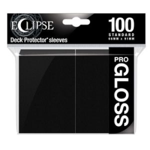 Ultra Pro Eclipse Gloss Standard Deck Protector Sleeves - Jet Black 66x91mm (100 Θήκες)