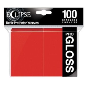 Ultra Pro Eclipse Gloss Standard Deck Protector Sleeves - Apple Red 66x91mm (100 Θήκες)