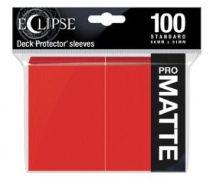 Ultra Pro Eclipse Matte Standard Deck Protector Sleeves - Apple Red 66x91mm (100 Θήκες)