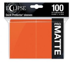 Ultra Pro Eclipse Matte Standard Deck Protector Sleeves - Pumpkin Orange 66x91mm (100 Θήκες)