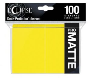 Ultra Pro Eclipse Matte Standard Deck Protector Sleeves - Lemon Yellow 66x91mm (100 Θήκες)