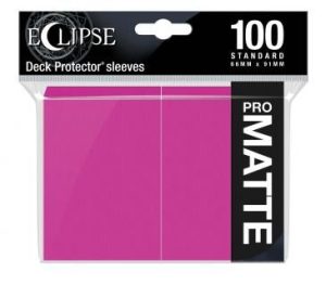 Ultra Pro Eclipse Matte Standard Deck Protector Sleeves - Hot Pink 66x91mm (100 Θήκες)