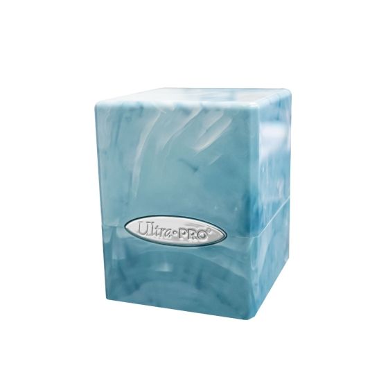 16354_satin_marble_cube_deck_box_blue.jpg Ultra Pro Marble Satin Cube Light Blue/White