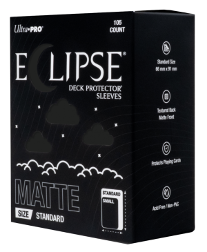 Ultra Pro Eclipse Matte Standard Jet Black Deck Protector 105ct