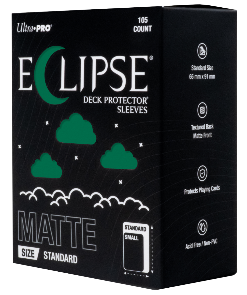 16685_eclipse_matte_standard_forest_green_angle.png Eclipse Matte Standard Forest Green Deck Protector 105ct