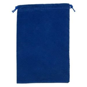 Large Royal Blue Suedecloth Dice Bag