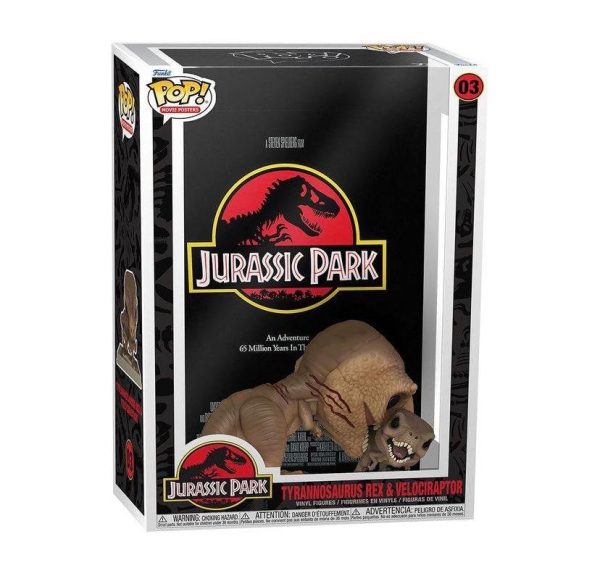 Funko Pop! Movie Posters: Jurassic Park - Tyrannosaurus Rex & Velociraptor #03 Vinyl Figures