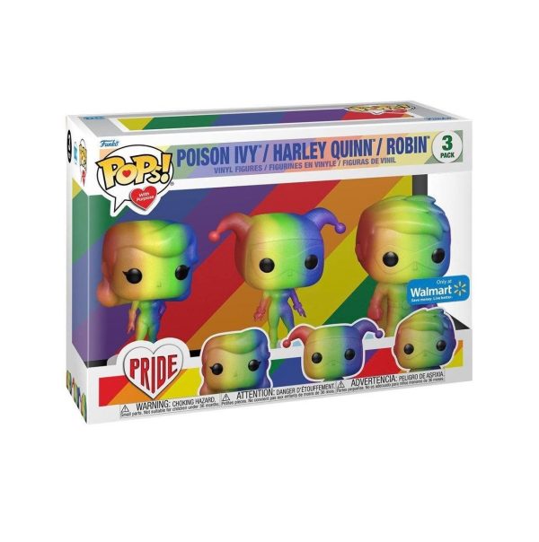 Φιγούρες Funko POP! DC Heroes - Poison Ivy, Harley Quinn & Robin (Pride 2022) 3-Pack (Exclusive)