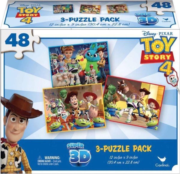 Spin Master Toy Story 4 - 3 Puzzle PackSuper Super 3D (Lenticula) (48pcs x 3) (6052966)