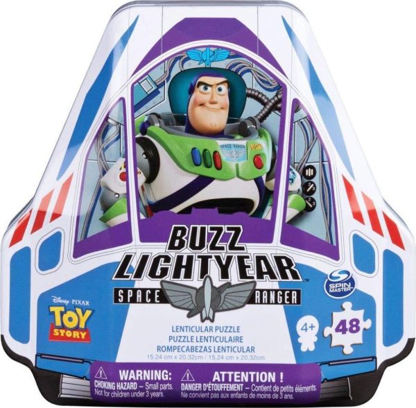 Spin Master - Toy Story Buzz Lightyear Lenticular Puzzle in a Shaped Tin Packaging (20108499)