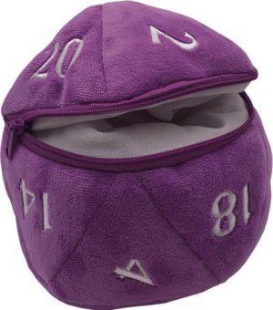 D20 Plush Dice Bag Purple