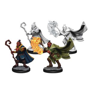 Critical Role Unpainted Miniatures: Hobgoblin Wizard and Druid Male