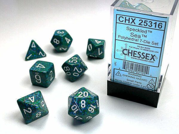 Chessex Speckled Polyhedral 7-Die Set - Sea