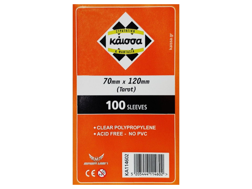20230515170109_kaissa_boardgame_sleeves_70x120mm_100pcs_ka114602 Kaissa Sleeves - Tarot 70x120mm (100 Θήκες)