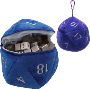 D20 Plush Dice Bag Bleu