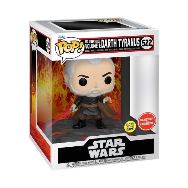 Funko Pop! Deluxe: Disney Star Wars - Red Saber Series Vol.1 - Darth Tyranus (Glows in the Dark) (Gamestop Exclusive) #522 Vinyl Figure