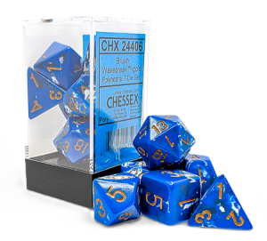 Chessex Brush Wavebreak Polyhedral 7-Die Set