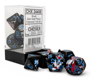 Chessex Brush Dark Side Polyhedral 7-Die Set