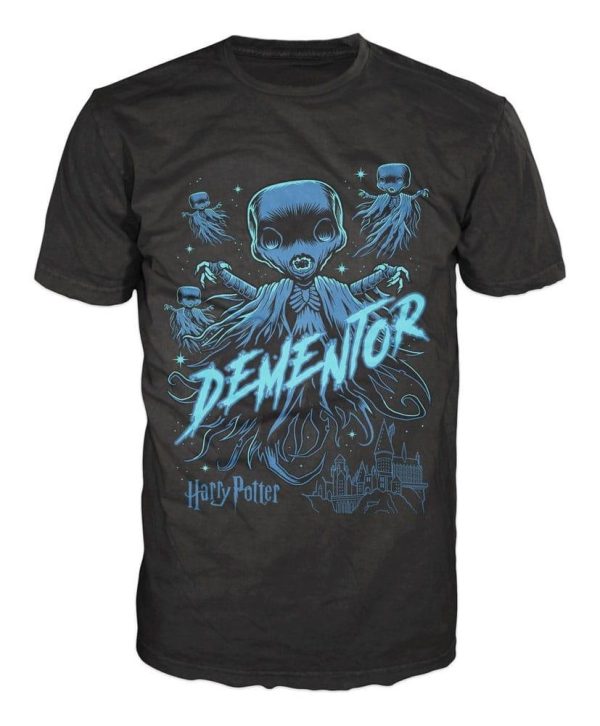 Funko Pop! & Tee (Adult): Harry Potter - Dementor (Glows in the Dark) Vinyl Figure and T-Shirt (S)