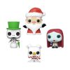 Funko Pocket Pop! 4-Pack: The Nightmare Before Christmas - Happy Holidays Tree Box Vinyl Figures Keychain