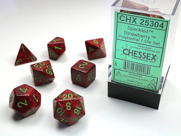 Chessex Speckled Polyhedral 7-Die Set - Strawberry