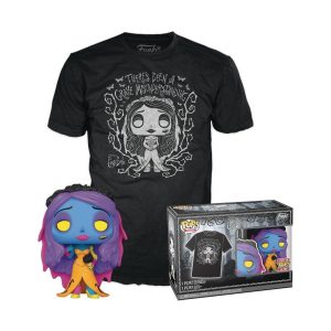 Funko Pop! & Tee (Adult): Tim Burton's Corpse Bride - Emily (Blacklight) Vinyl Figure and T-Shirt (XL)