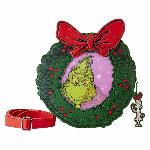 Loungefly Dr Seuss: Grinch - Christmas Wreath Figural Crossbody (DSSTB0011)