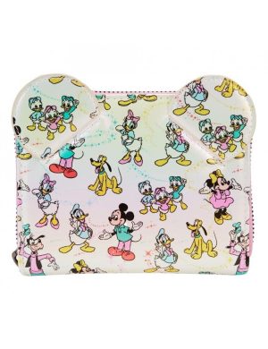 Loungefly Disney 100th - Mickey & Friends AOP Zip Around Wallet (WDWA2897)