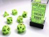 Chessex Vortex 7-Die Set - Bright Green w/black