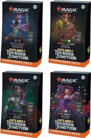 Magic: The Gathering Outlaws Of Thunder Junction Commander Deck Display (4Ct)