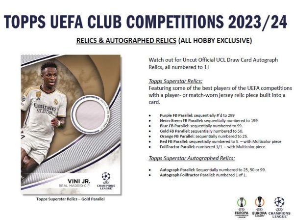 Topps - 2023-24 UEFA Club Competitions Hobby Box (24 Φακελάκια)