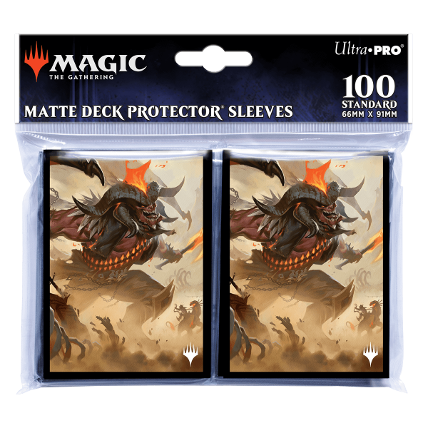 Ultra Pro Outlaws Of Thunder Junction Rakdos, The Muscle Key Art Deck Protector Sleeves (100Ct) For Magic: The Gathering