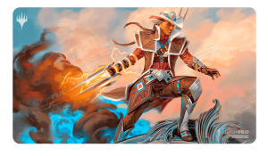 Ultra Pro Outlaws Of Thunder Junction Annie Flash, The Veteran Standard Gaming Playmat Key Art For Magic: The Gathering