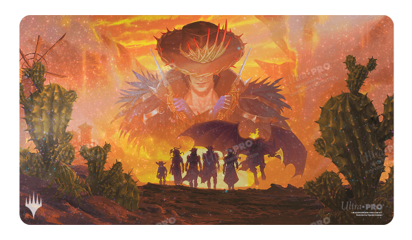 Ultra Pro Outlaws Of Thunder Junction Gang Silhouette Ar Enhanced Holofoil Standard Gaming Playmat For Magic: The Gathering