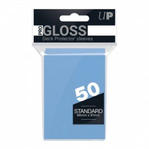 Ultra Pro PRO-Gloss Standard Deck Protector Sleeves - Light Blue 66x91mm (50 Θήκες)