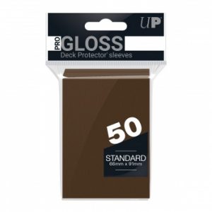 Ultra Pro PRO-Gloss Standard Deck Protector Sleeves - Brown 66x91mm (50 Θήκες)