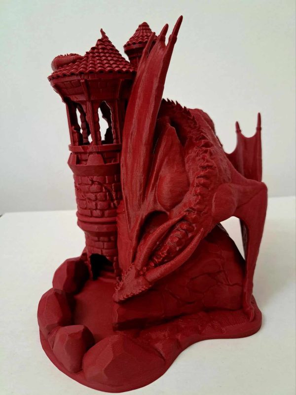 Gamemaker Dragon Tower – 3D Printed Dice Tower (Red Color)