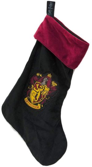 Harry Potter Hogwarts Fleece Christmas Stocking Woven Badge 47x30cm